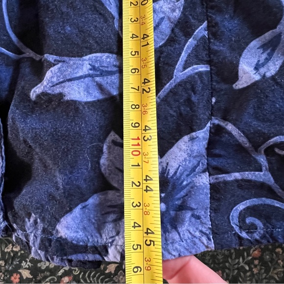 Vtg 90s California Krush Blue Purple Floral Maxi Dress Back Detail - Size 8 - Picture 4 of 6